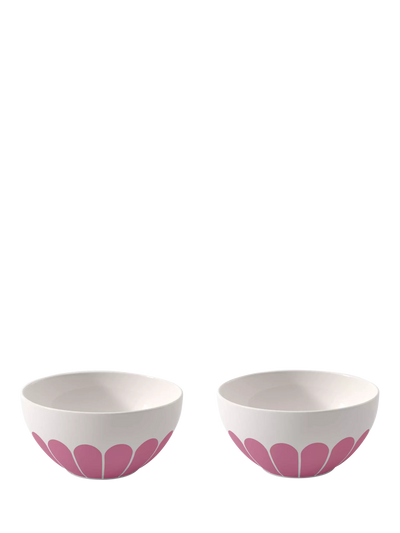 Villeroy & Boch Fleur Porzellan Müslischale in Cassis, 2er-Set, 14cm
