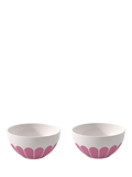 Villeroy & Boch Fleur porcelain cereal bowl in Cassis, set of 2, 14cm (British brand)