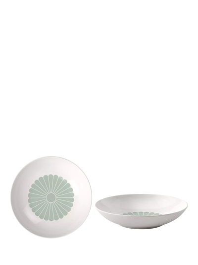 John Lewis Villeroy & Boch Fleur Porcelain Pasta Bowl Vert Porcelain Pasta Bowls Set of 2 24cm- Buy online at McGrocer