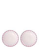 John Lewis Villeroy & Boch Fleur Porcelain Breakfast Plate, Set of 2, 21cm, Cassis- Buy online at McGrocer