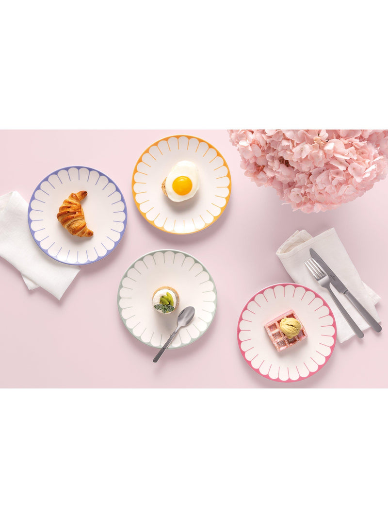 Villeroy & Boch Fleur porcelain breakfast plate set 21cm, imported from the UK