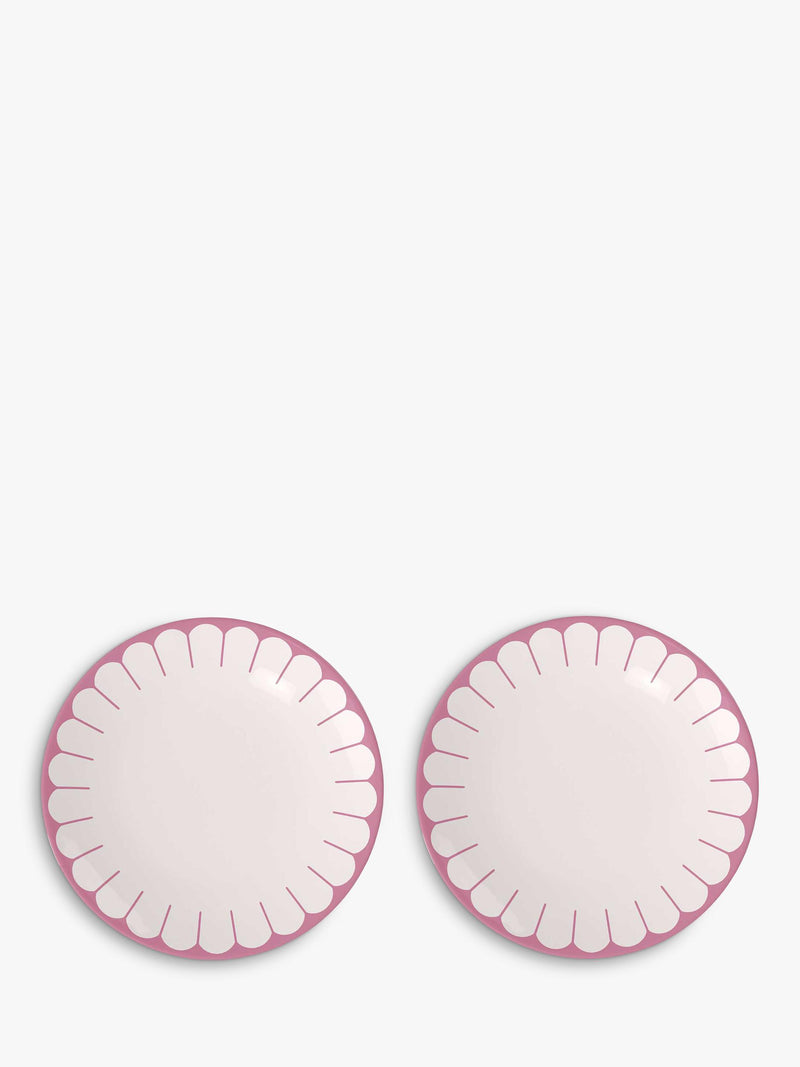 Villeroy & Boch Fleur porcelain dinner plate set of 2, 26cm in Cassis (British brand)