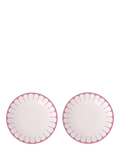 Villeroy & Boch Fleur porcelain dinner plate set of 2, 26cm in Cassis (British brand)