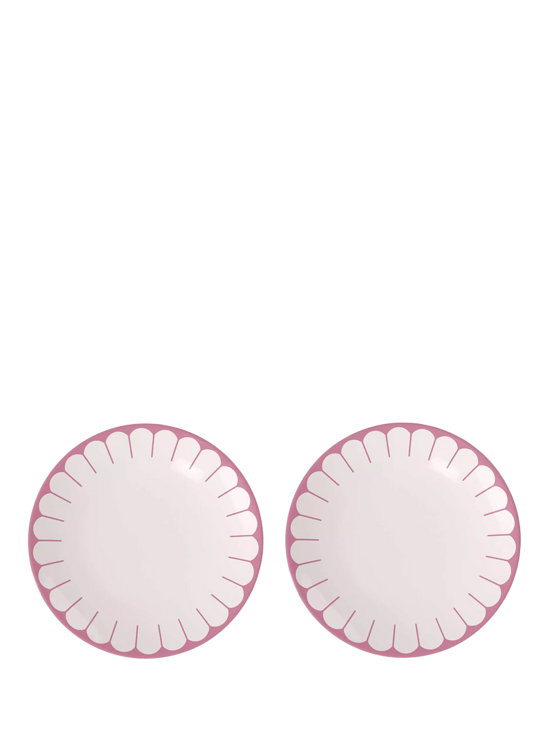 Villeroy & Boch Fleur porcelain dinner plate set of 2, 26cm in Cassis (British brand)