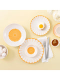 Villeroy & Boch porcelain breakfast plates with floral design, set of 2, 21cm diameter (British brand)