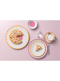 Villeroy & Boch porcelain breakfast plates with floral design, set of 2, 21cm diameter (British brand)