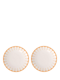 Villeroy & Boch porcelain dinner plate set of two in Soleil design, 26cm diameter (British brand)