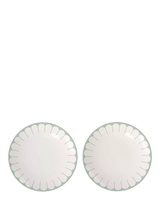 John Lewis Floral Porcelain Dinner Plate Set, 2 Pieces, 26cm, Green- Buy online at McGrocer