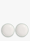Villeroy & Boch green floral porcelain dinner plates, set of two, 26cm (British brand)