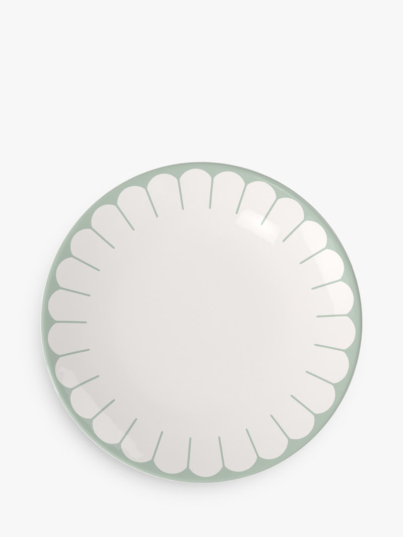 Villeroy & Boch green floral porcelain dinner plates, set of two, 26cm (British brand)