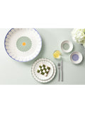Villeroy & Boch green floral porcelain dinner plates, set of two, 26cm (British brand)