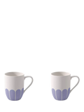 Villeroy & Boch porcelain mug set with floral design, bleu, 290ml (British brand)