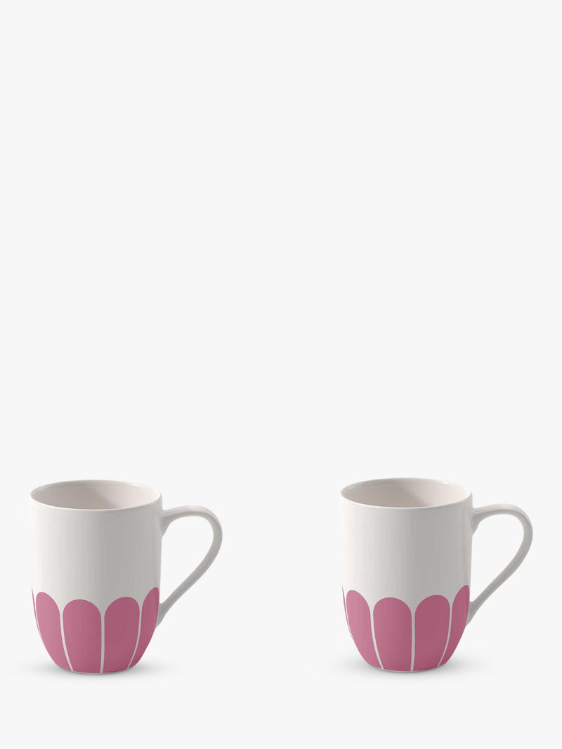 Villeroy & Boch porcelain mug set of 2 with floral design, 290ml, Cassis (British brand)