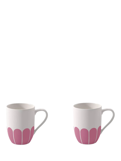 John Lewis Floral Porcelain Mug Set of 2, 290ml, Cassis Design- Buy online at McGrocer