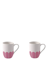 John Lewis Floral Porcelain Mug Set of 2, 290ml, Cassis Design- Buy online at McGrocer