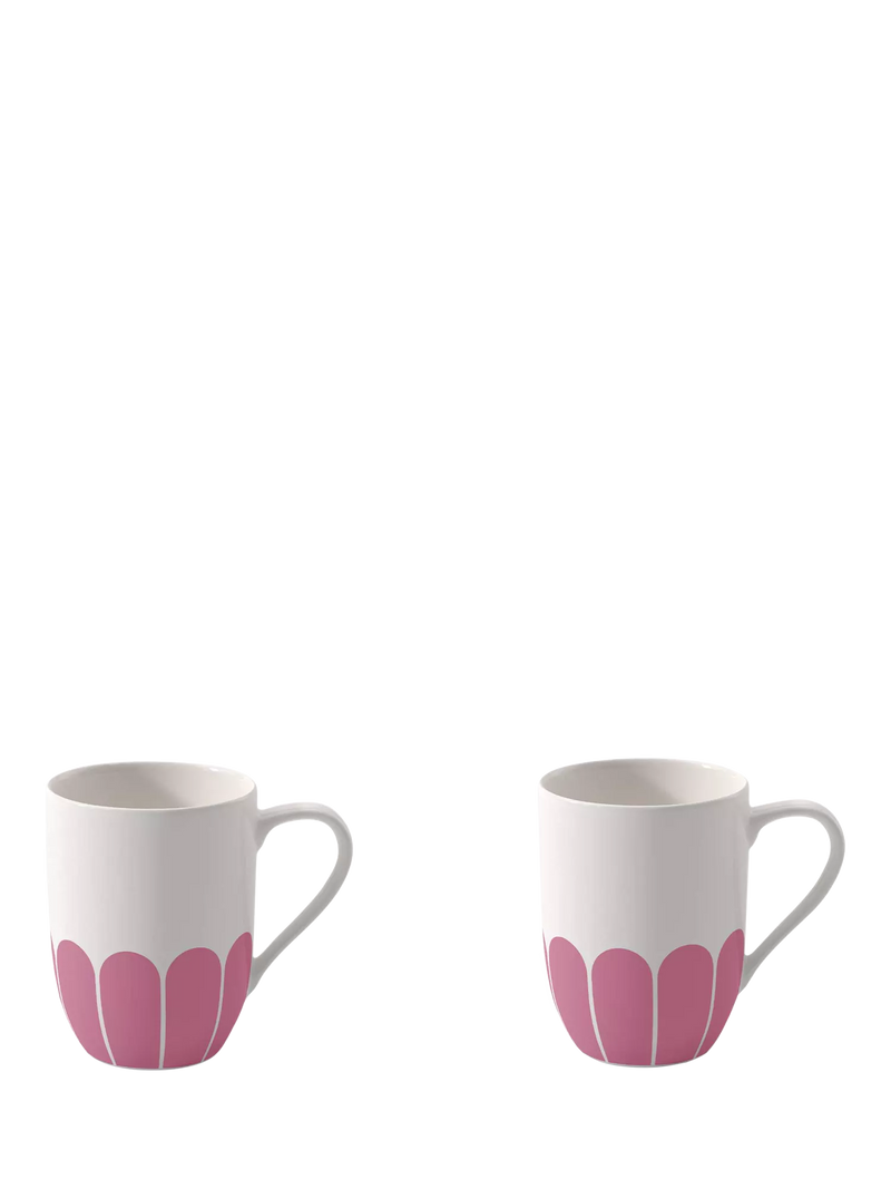 Villeroy & Boch porcelain mug set of 2 with floral design, 290ml, Cassis (British brand)