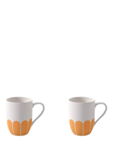John Lewis Porcelain Mug Set with Floral Design, 290ml, Set of 2, Soleil Color- Buy online at McGrocer