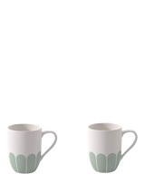 John Lewis Villeroy & Boch Fleur Porcelain Mug Set of 2 290ml Vert- Buy online at McGrocer