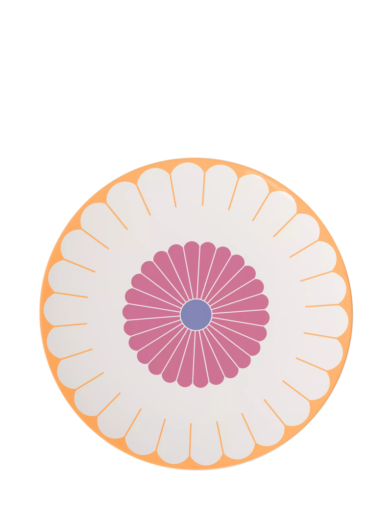 Villeroy & Boch porcelain round serving platter with fleur pattern in couleur, 31cm (British brand)