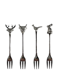 Selbrae House Country Animals pastry forks set of 4 (British brand)