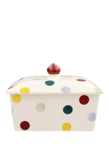 John Lewis Emma Bridgewater Polka Dot Earthenware Butter Dish, Multi- Buy online at McGrocer