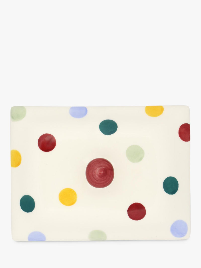 Emma Bridgewater Polka Dot earthenware butter dish, UK version