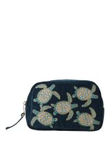 John Lewis Elizabeth Scarlett Turtle Marine Cosmetics Bag, Navy, 13x20x8cm- Buy online at McGrocer