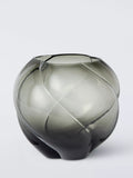 John Lewis Twist Optic glass vase grey H16cm - British product