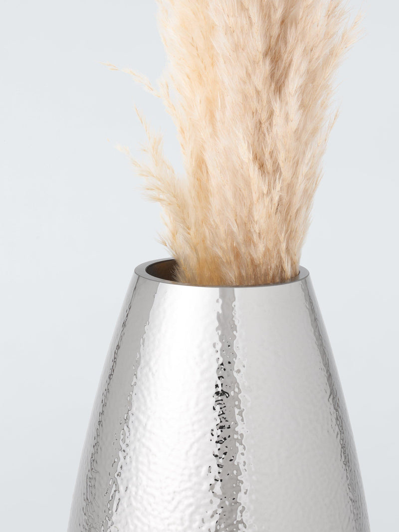 John Lewis hammered mirror glass vase 20cm, imported from the UK