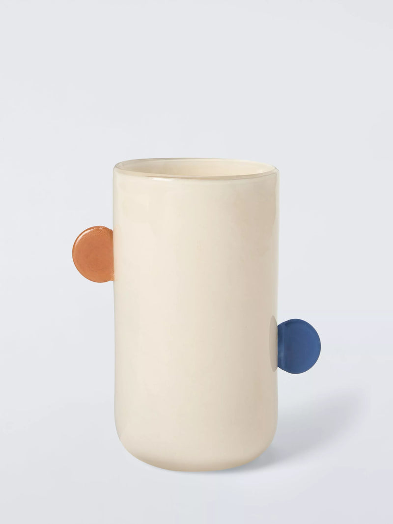 John Lewis irregular ear glass vase tri colour 23.5cm - British product