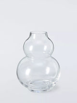 John Lewis John Lewis Gourd Glass Vase, H17cm, Clear- Buy online at McGrocer