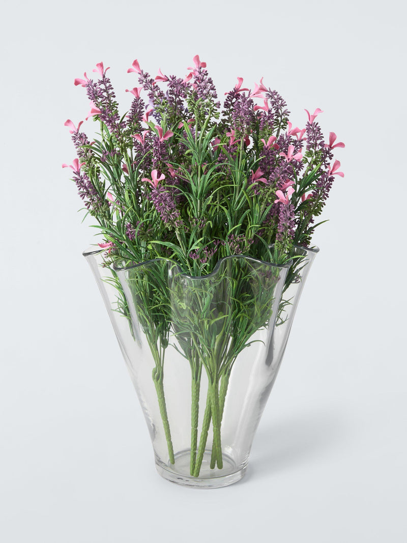 John Lewis glass vase handkerchief wave 28.7cm clear (British brand)