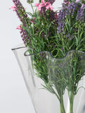 John Lewis glass vase handkerchief wave 28.7cm clear (British brand)