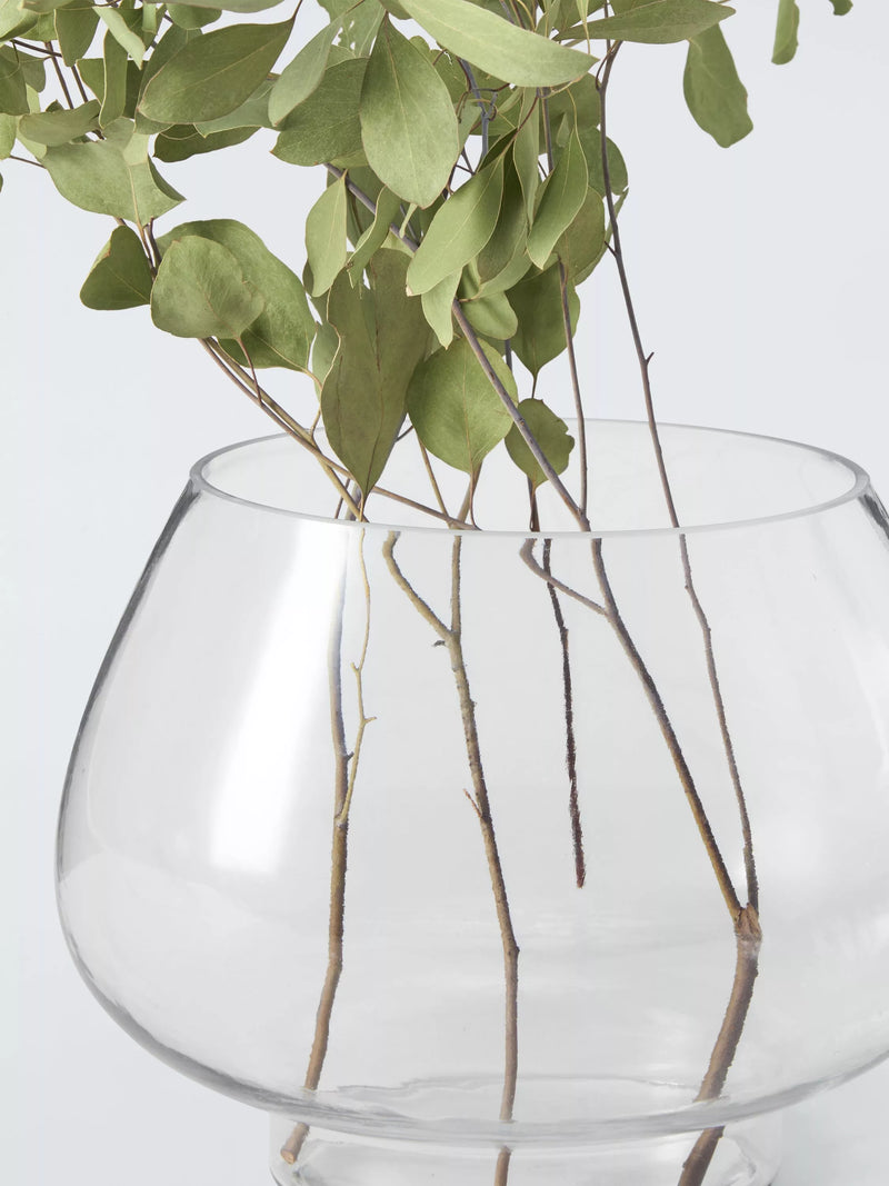 John Lewis oval glass vase 28.5cm clear (British brand)