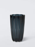 John Lewis ripple glass vase deep navy (British brand)