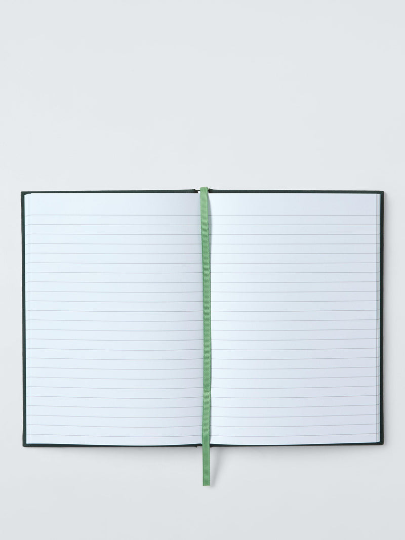 John Lewis X Deliciously Ella A5 embroidered cover notebook green, UK version