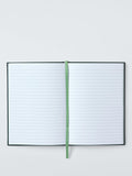 John Lewis X Deliciously Ella A5 embroidered cover notebook green, UK version