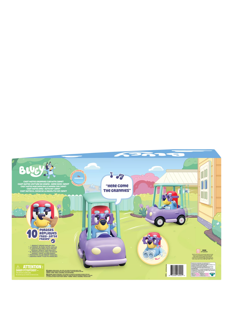 Bluey Grannies Car with Janet playset, imported from the UK