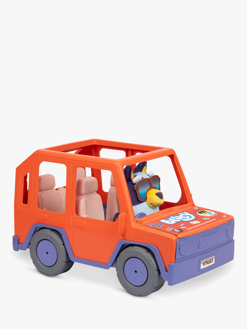Bluey Buddies 4WD car and 8-inch plush - British product