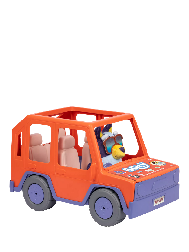 Bluey Buddies 4WD car and 8-inch plush - British product