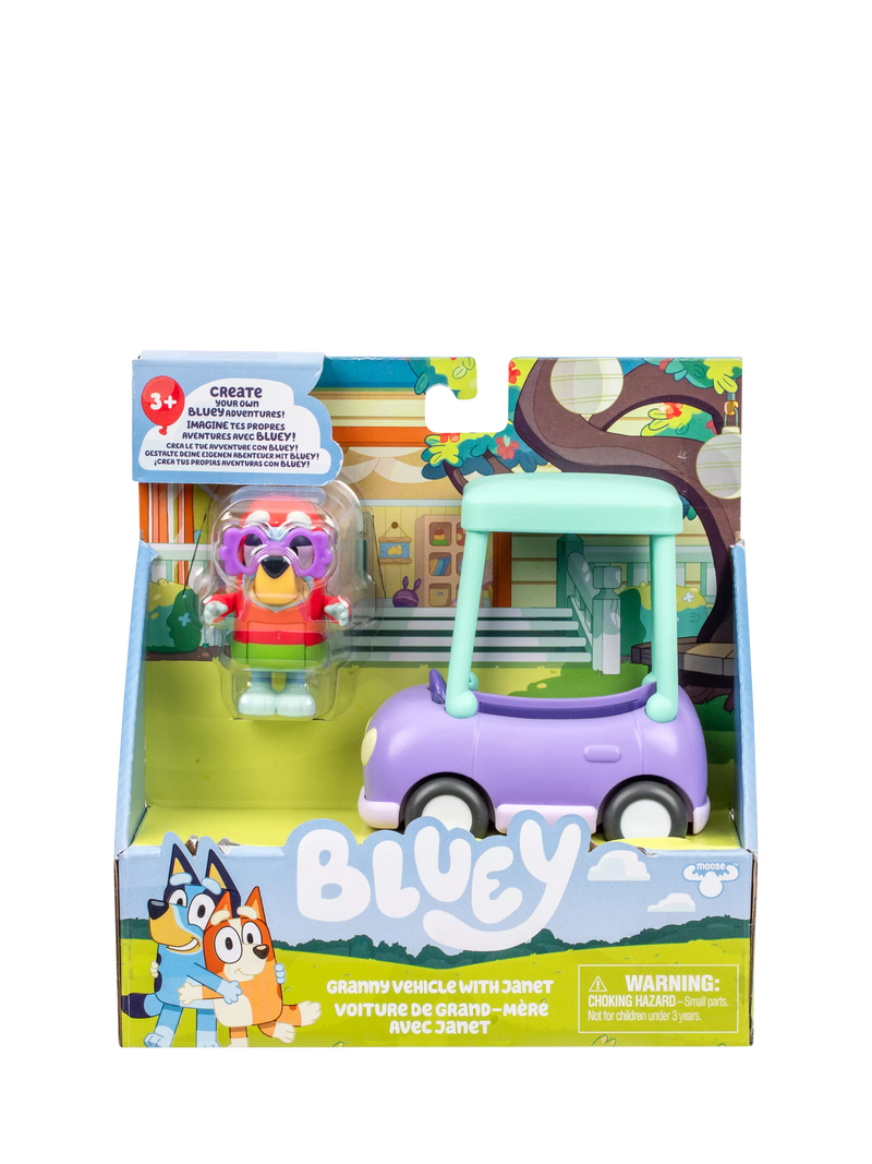 Bluey Granny Car Janet figure 3-inch, UK version