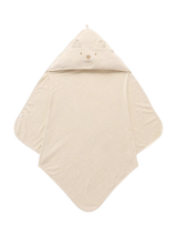 John Lewis Purebaby Baby Cotton Hooded Bear Towel, Wheat Melange- Buy online at McGrocer