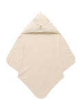 Purebaby hooded bear towel wheat melange, imported from the UK