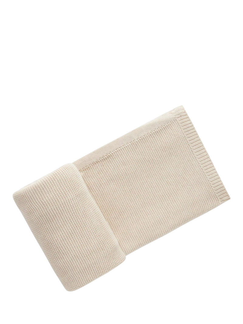 Purebaby Baby Cotton Essentials Blanket, Wheat Melange