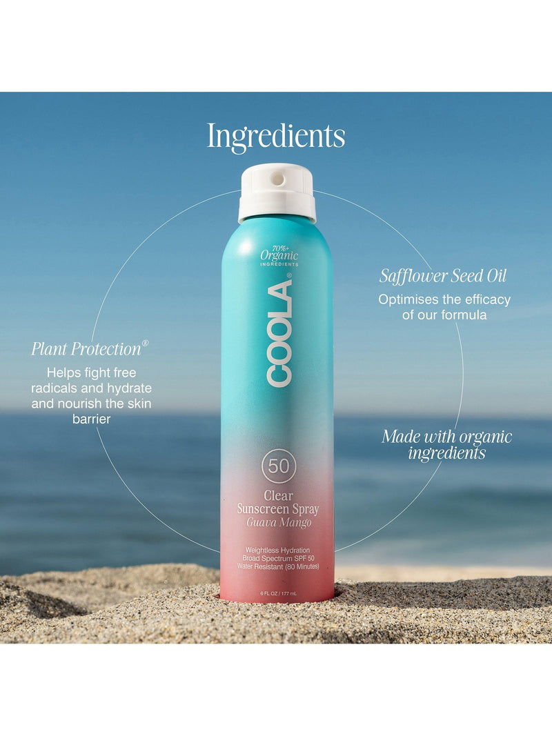 COOLA Clear Sunscreen Spray Guava Mango 177ml - British product