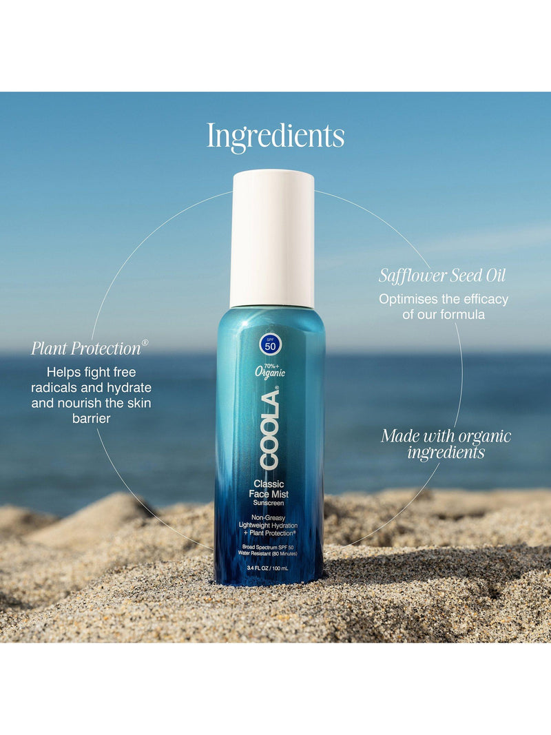 COOLA face sunscreen mist SPF 50 100ml - British product