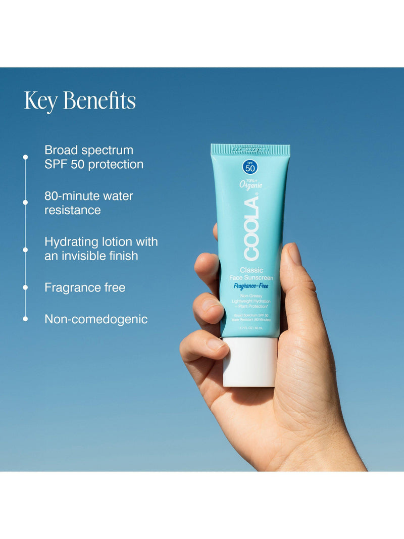 COOLA sunscreen fragrance free SPF 50 50ml - British product