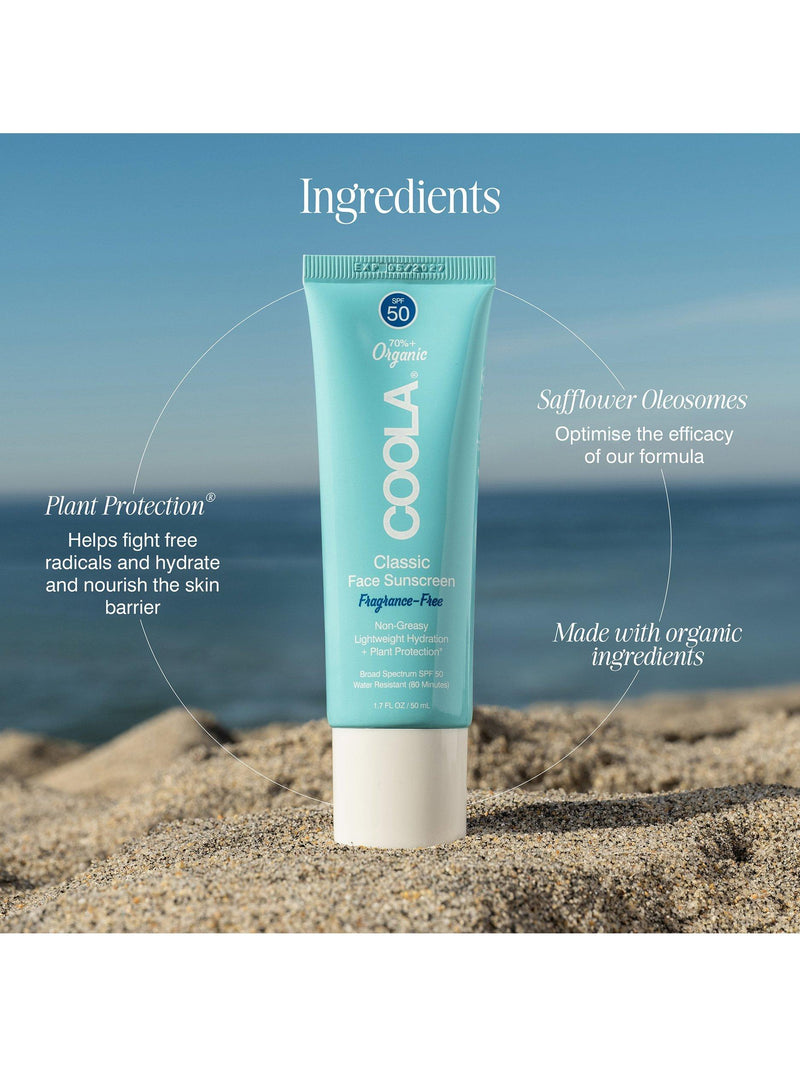 COOLA sunscreen fragrance free SPF 50 50ml - British product