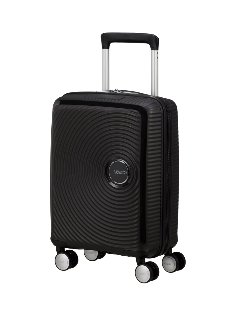 American Tourister SoundBox Mini 4-Wheel Spinner 47cm Cabin Case, Bass Black