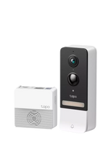 John Lewis TP-Link Tapo D230S1 2K 5MP Battery Video Doorbell Kit with Chime & H200 Hub, Black and White- Buy online at McGrocer